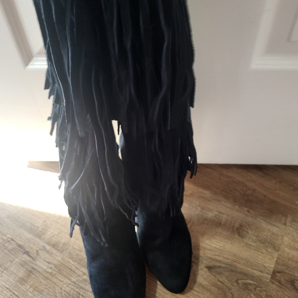 INC fringe boots